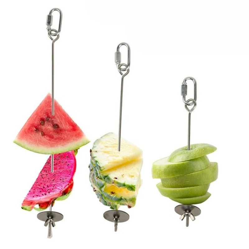 Stainless Steel Parrot Fruit Fork for Parrots