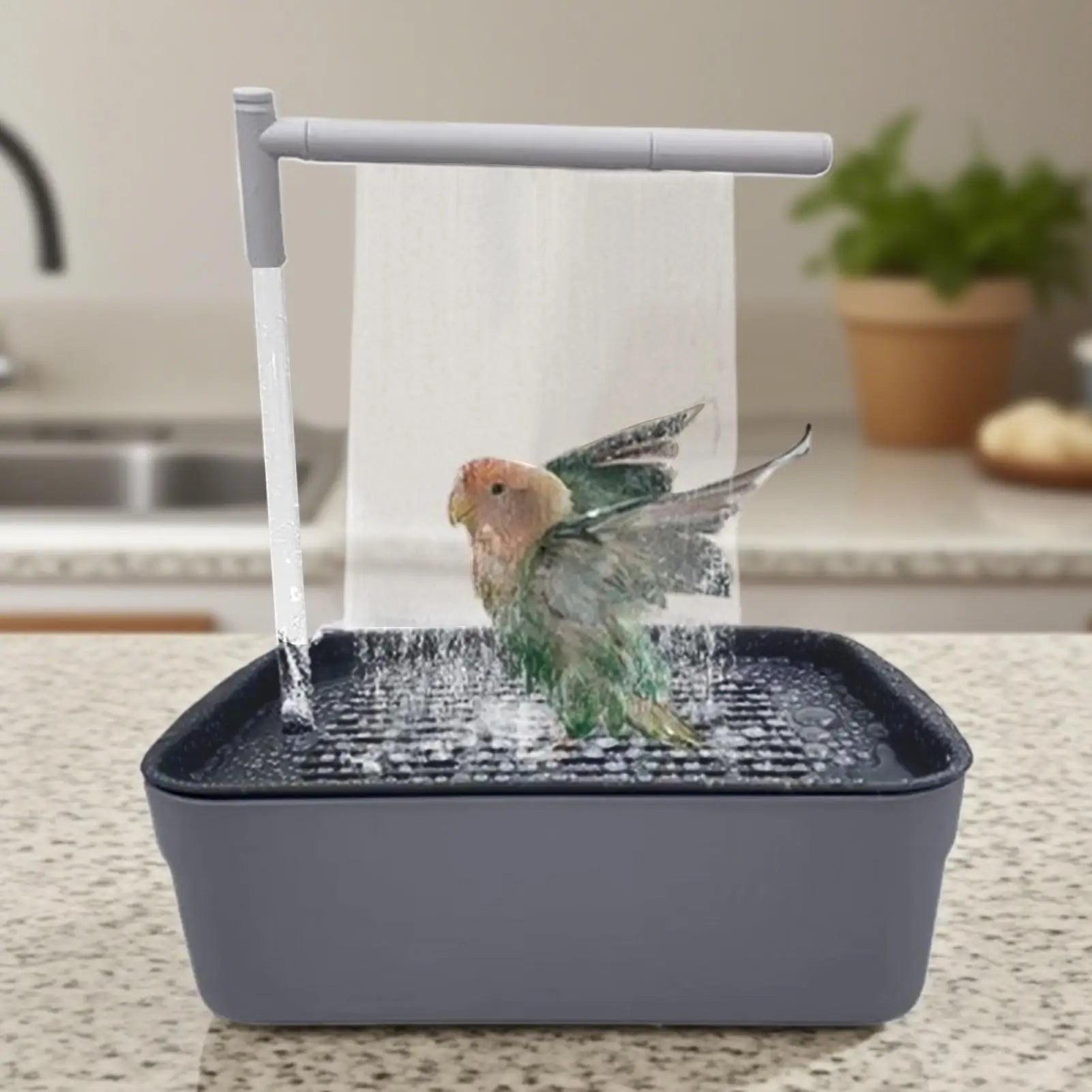 Rechargeable Parrot Shower Bath with Circulating Faucet