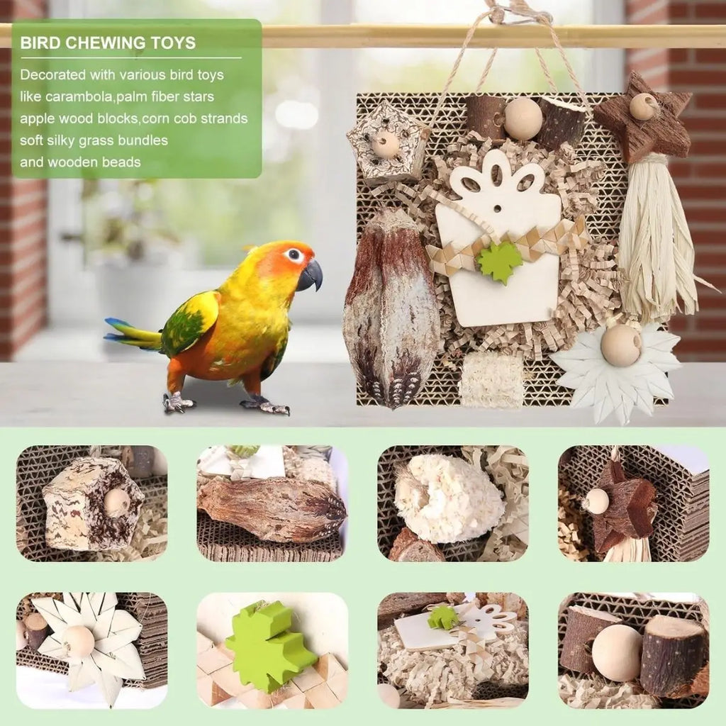 Cardboard Foraging Toy for Parrots & Parakeets