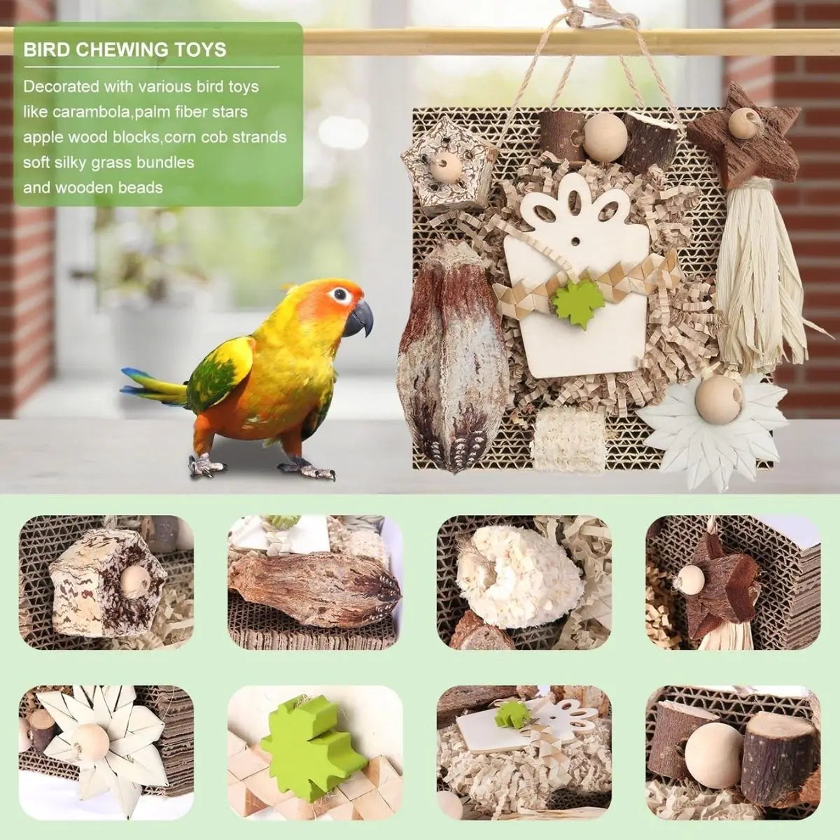 Cardboard Foraging Toy for Parrots & Parakeets