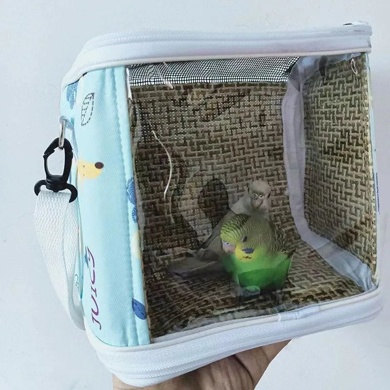 Portable Parrot Travel Bag — Breathable Carrier for Parrots & Small Birds