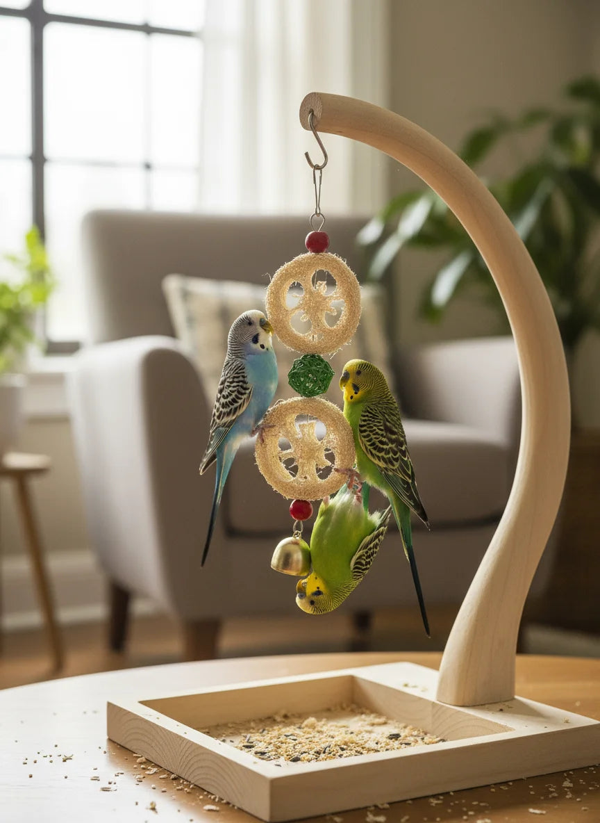 Natural Bird Chew Toy Set - 3 Pieces