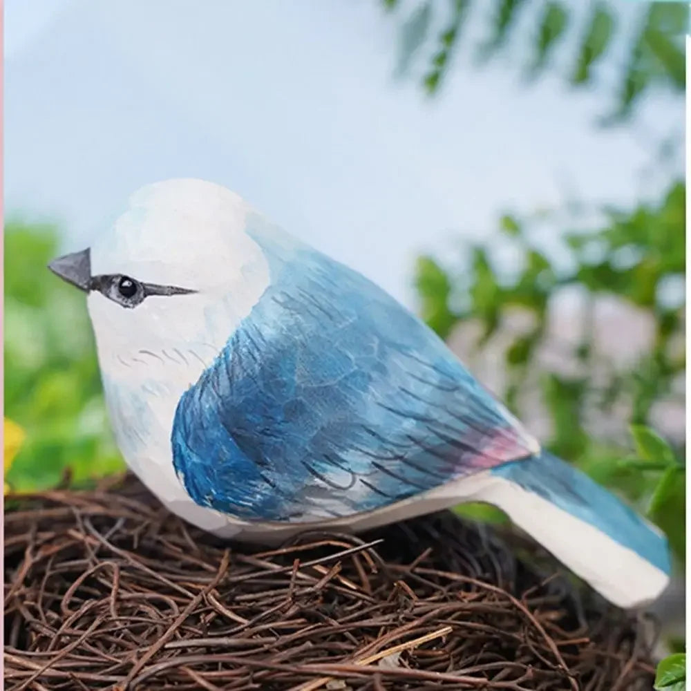Handmade Wooden Bird Figurine