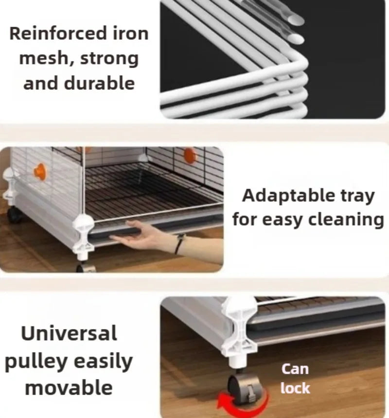 Luxury Parrot Cage with Feeder & Swing