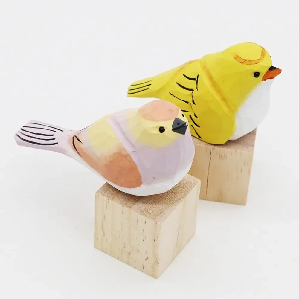 Handmade Wooden Bird Figurine