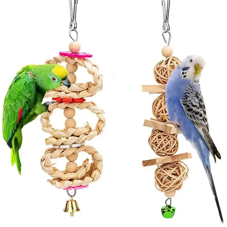 8-Piece Eco-Friendly Bird Toy Set