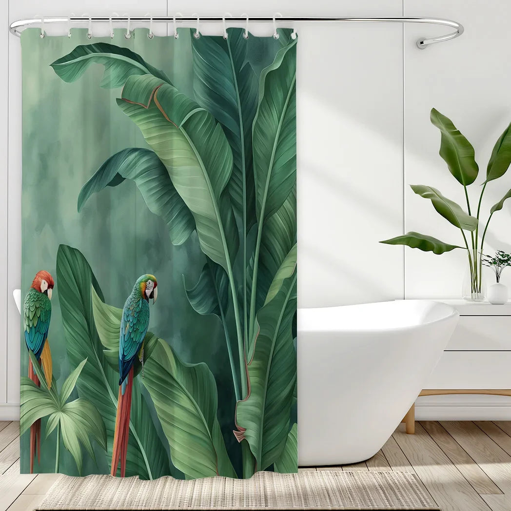 Tropical Parrot Shower Curtain
