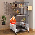 Luxury Parrot Cage with Feeder & Swing