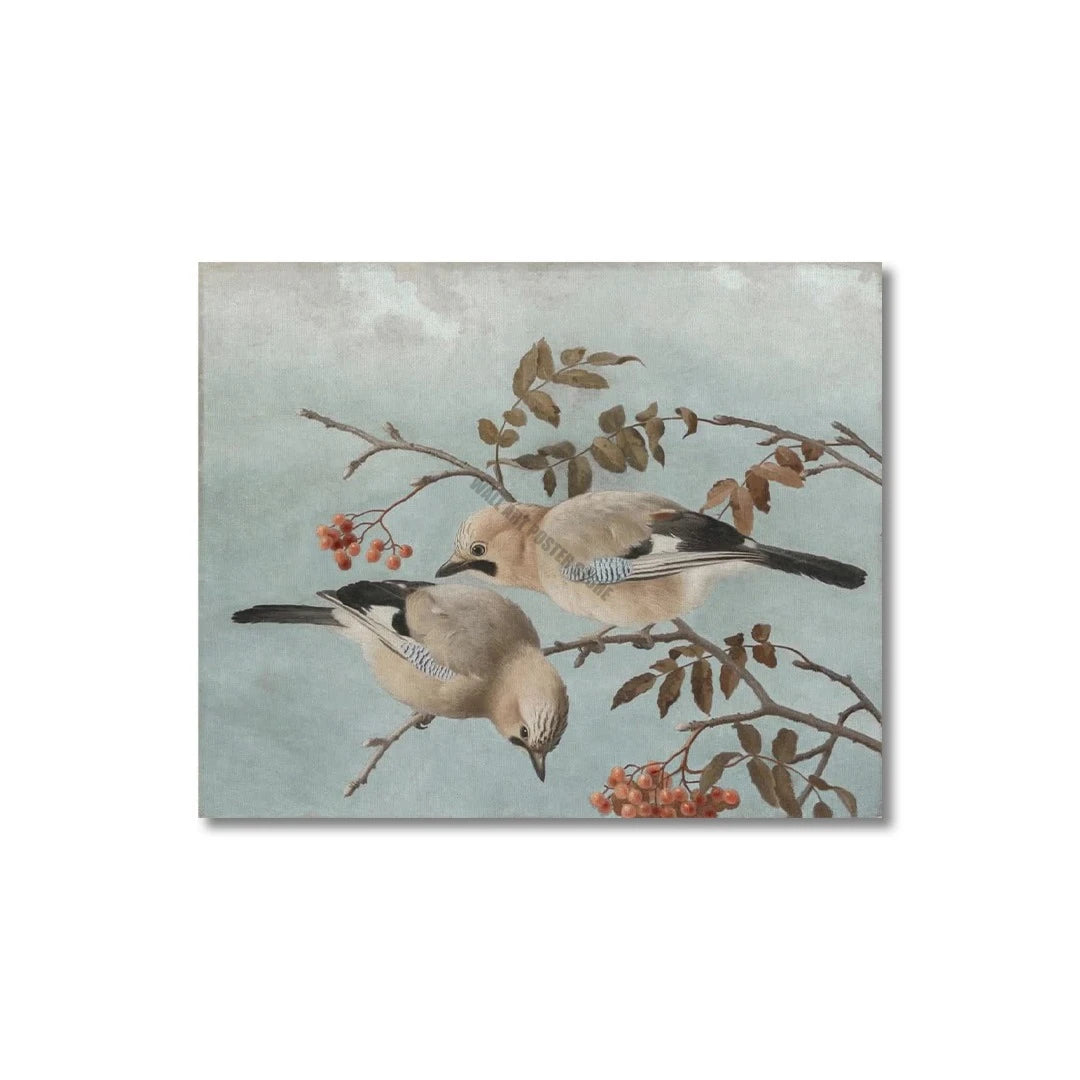 Vintage Bird Art Print - Canvas Poster