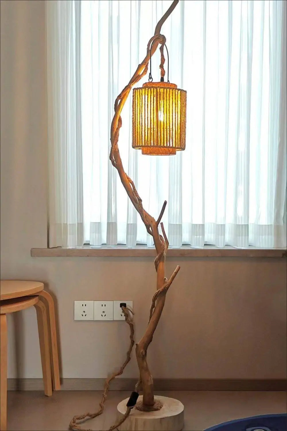 Bird Stand Tree Branch - Solid Wood Perch