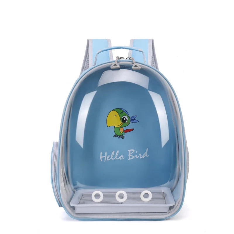 Portable Bird Carrier Backpack with Perch