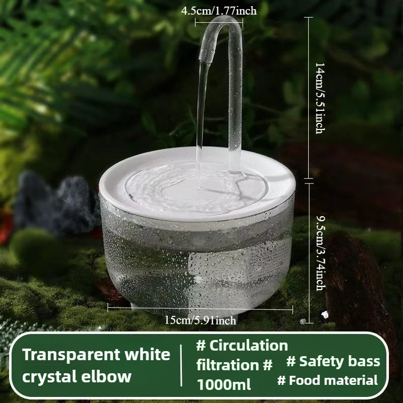 Auto Circulating 2-in-1 Parrot Bath & Water Fountain