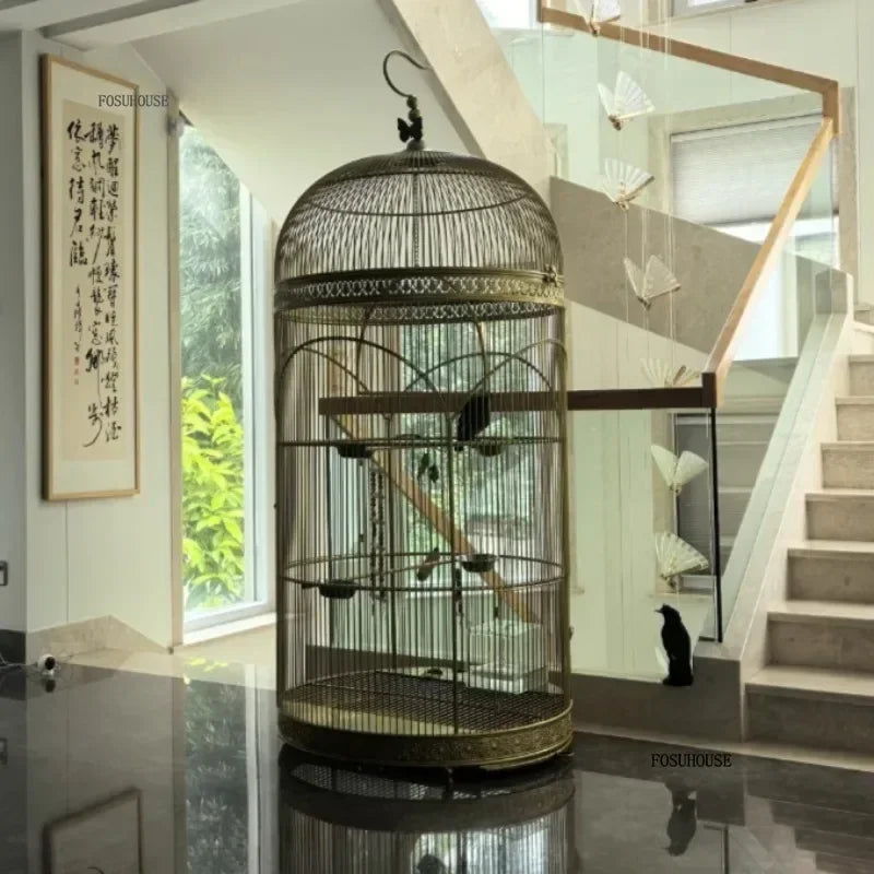 Extra Large Iron Cylindrical Cage - European Retro