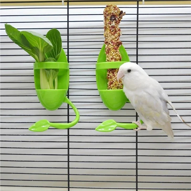 Bird Cuttlebone Holder - Cage Feeding Rack for Parrots