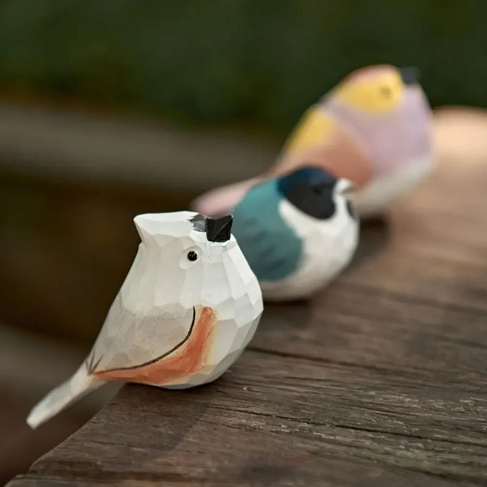 Handmade Wooden Bird Figurine