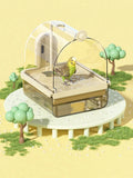 Hanging Bird Bath with Automatic Water Circulation