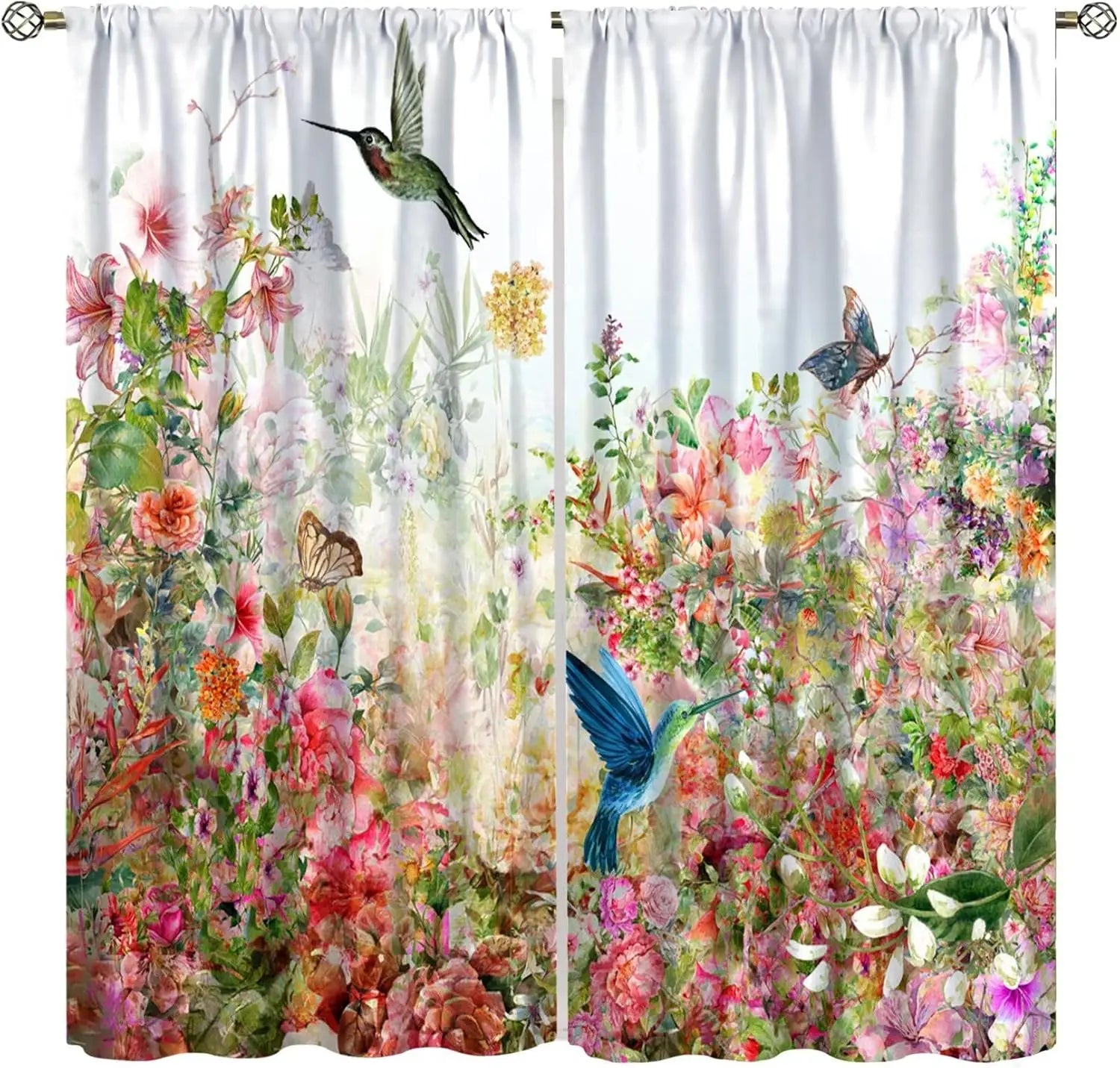 Parrot Window Curtains - 2 Panels