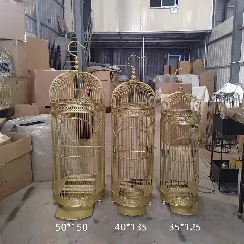 Extra Large Cylindrical Bird Cage - European Style