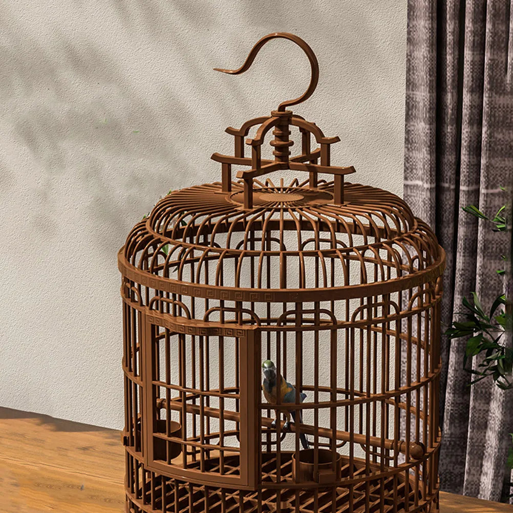 Portable Bird Cage - Retro Round Design
