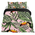 Tropical Parrot Bedding Set - 3 Piece Duvet Cover with Pillow Shams