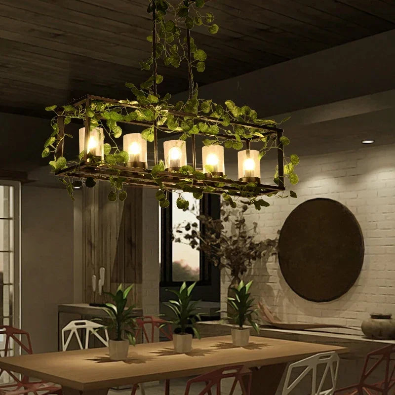 Retro Birdcage Chandelier – Wrought Iron Edison Pendant Light