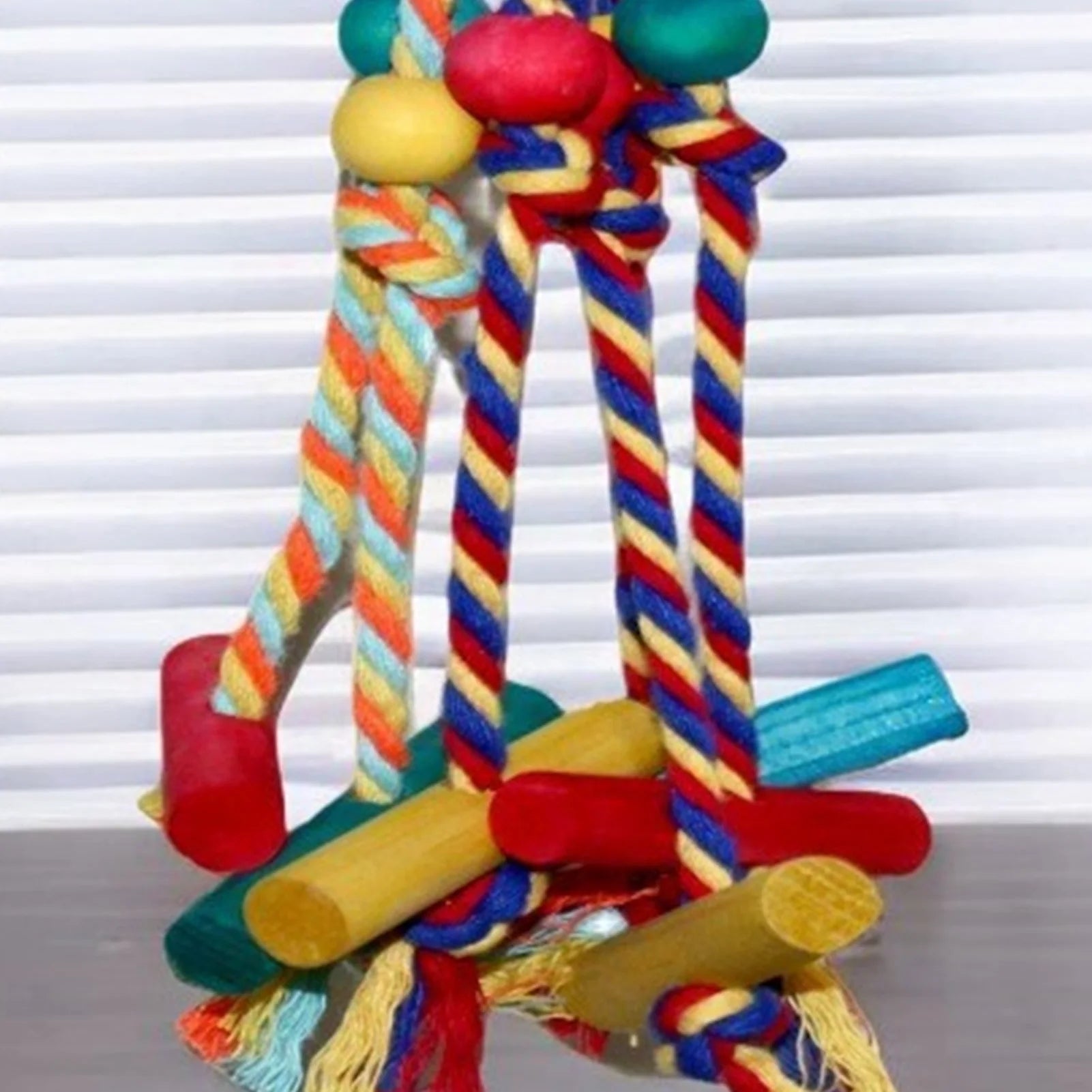 Multicolored Wooden Climbing Rope