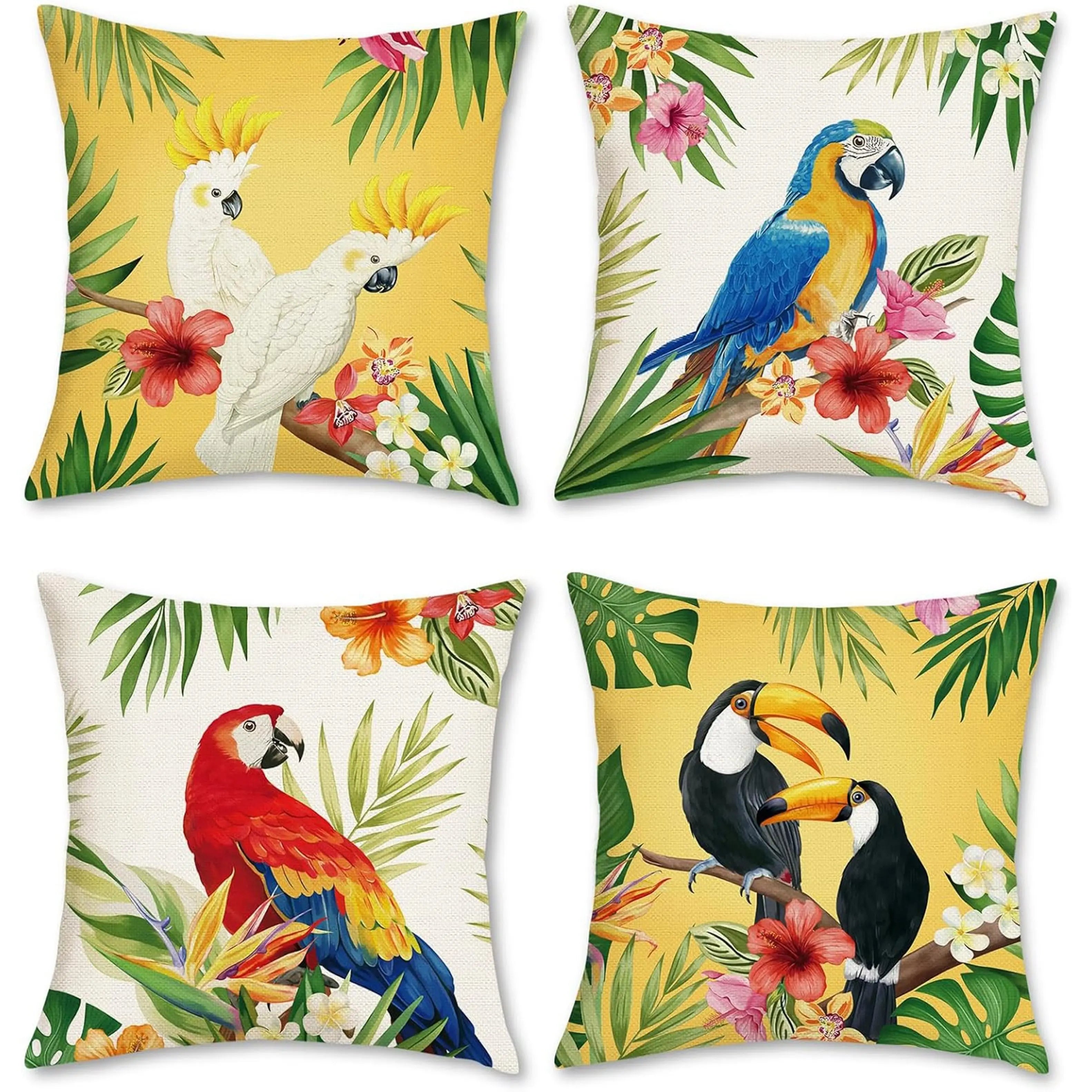 Tropical Bird Cushion Covers