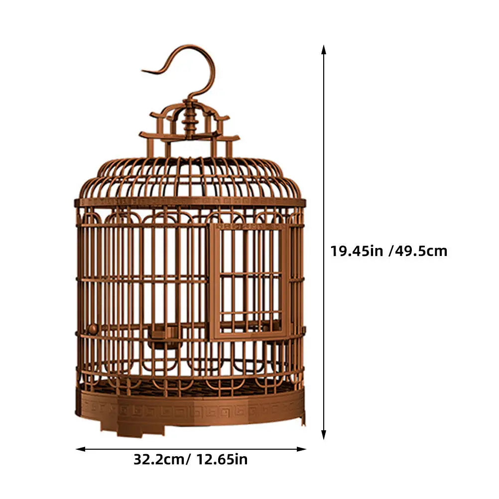 Portable Bird Cage - Retro Round Design