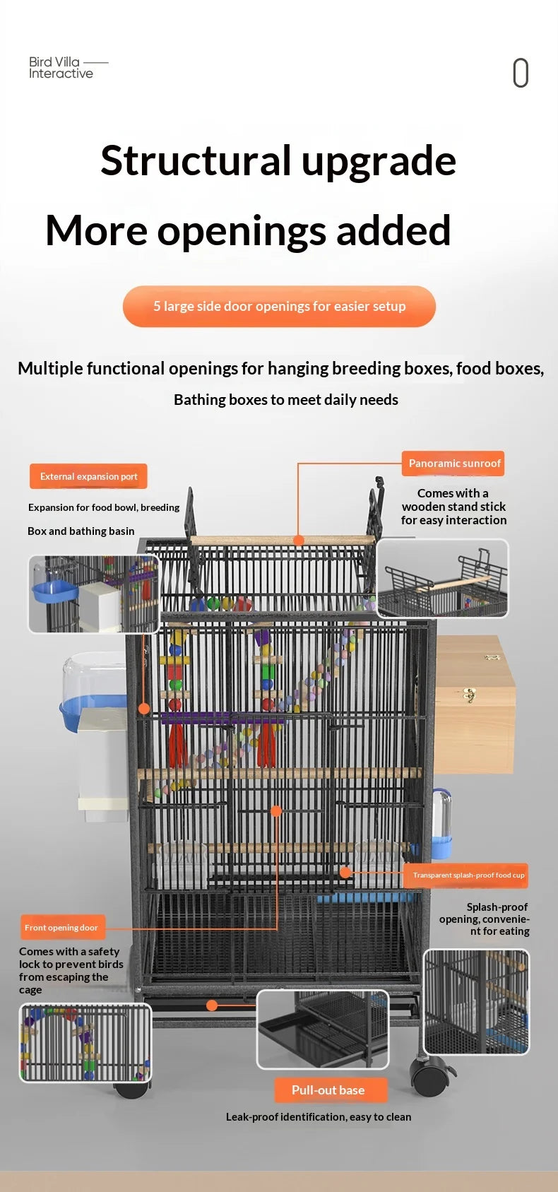 Luxury Powder Coated Breeding Cage - Multi Level