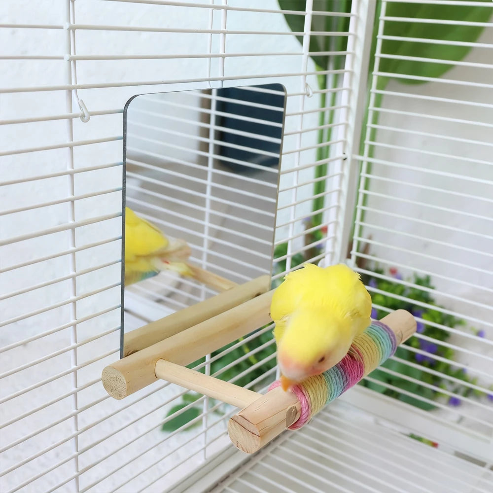 Jute Rope Perch with Mirror