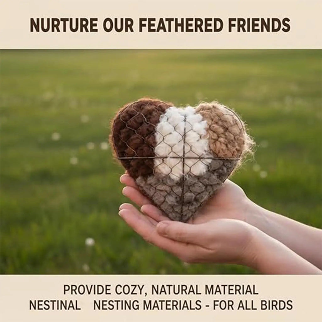 Heart-Shaped Bird Nesting Holder