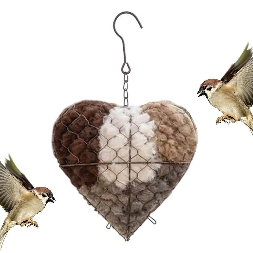 Heart-Shaped Bird Nesting Holder