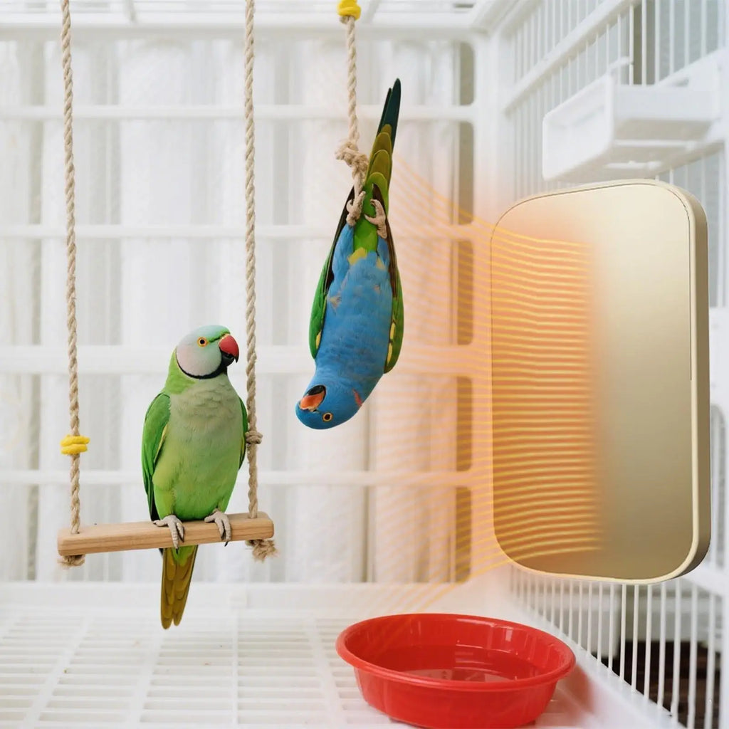 USB Bird Cage Heater with Anti-Bite Perch Stand