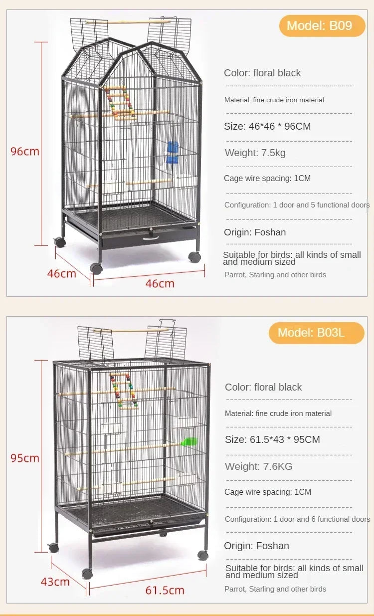 Luxury Villa Breeding Cage for Canaries & Parrots