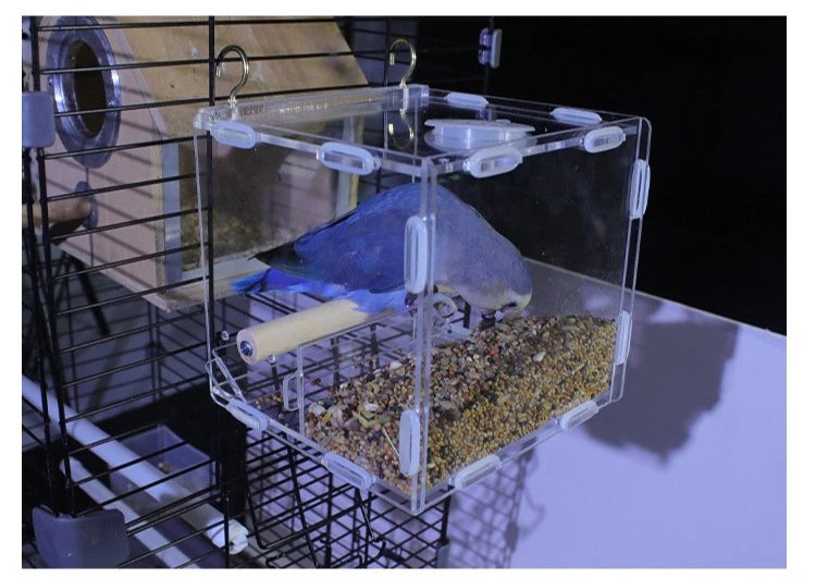 Acrylic Bird Feeder - Splash-Proof
