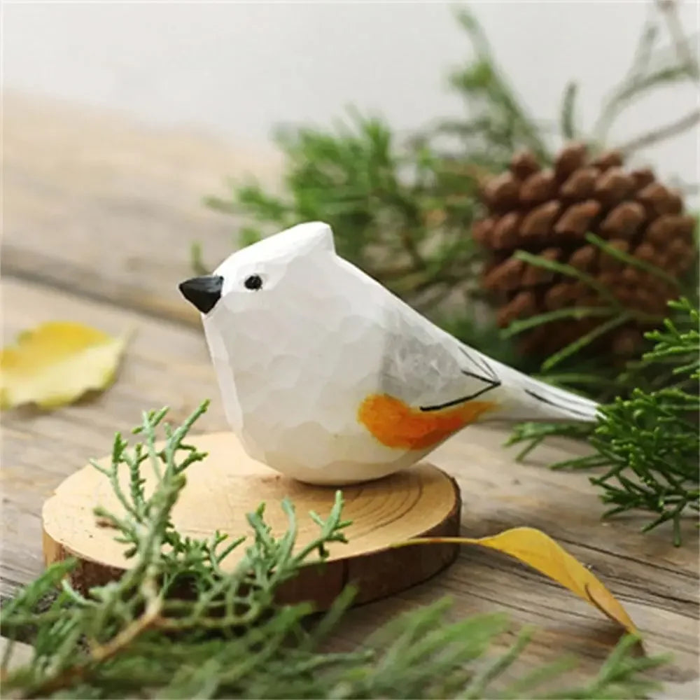 Handmade Wooden Bird Figurine
