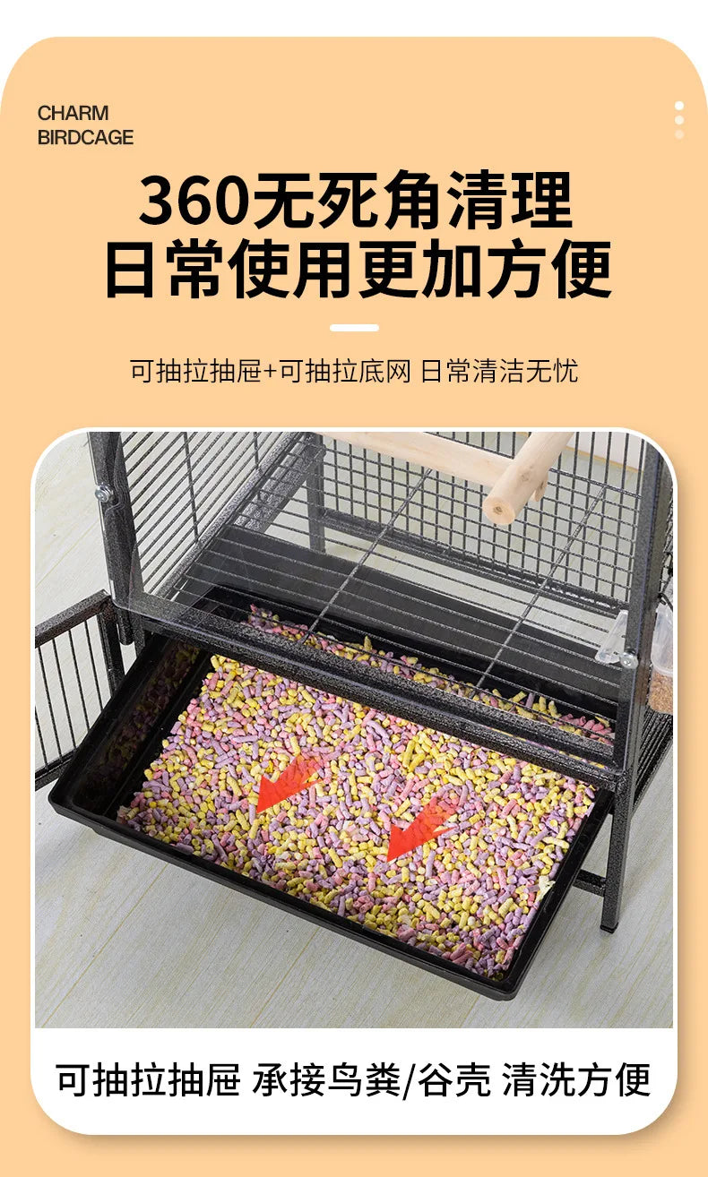Large Acrylic Parrot Cage