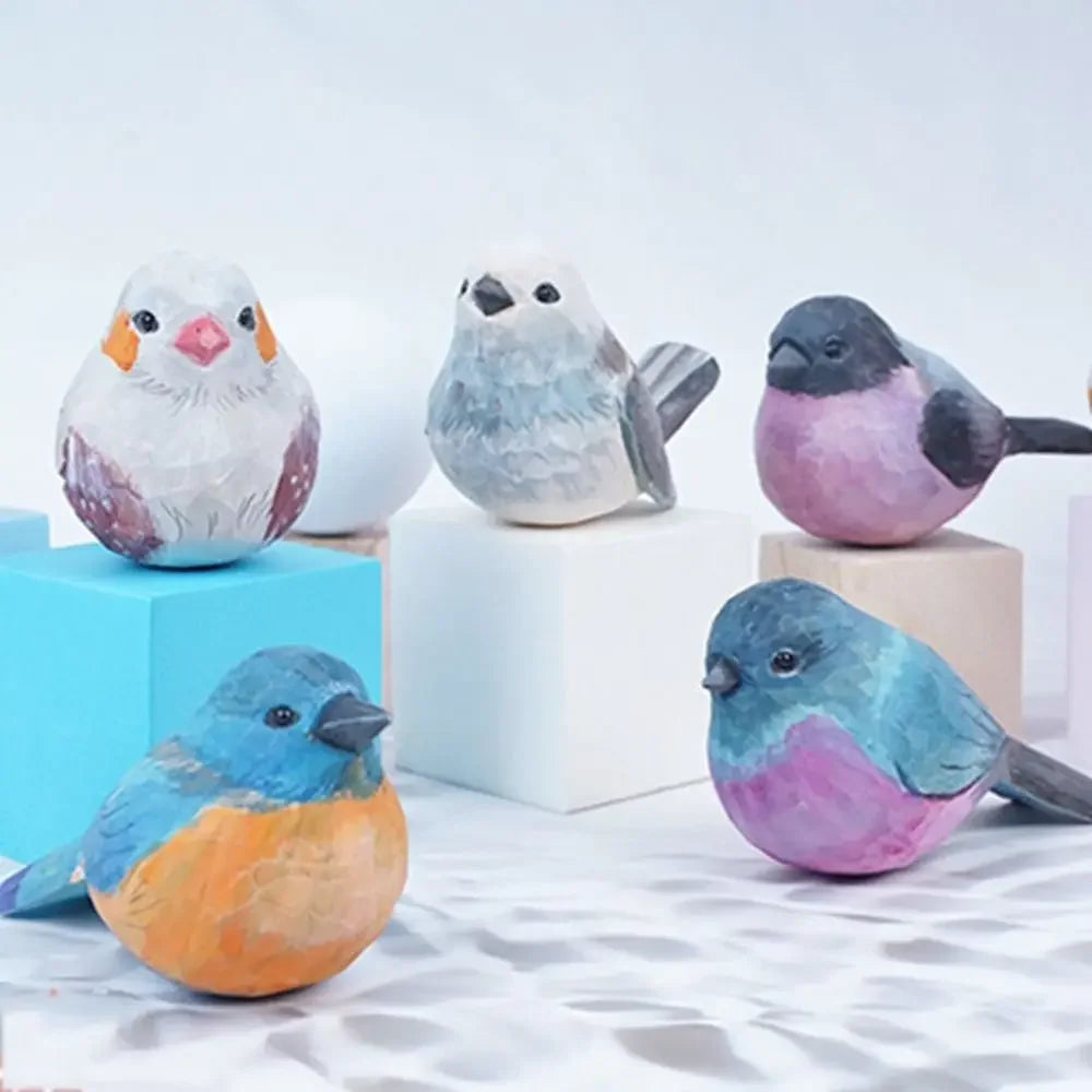 Handmade Wooden Bird Figurine