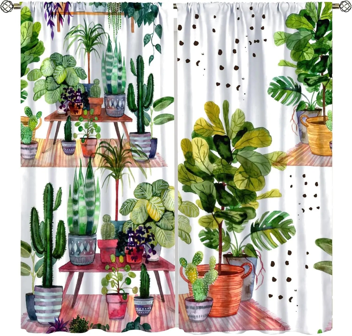 Parrot Window Curtains - 2 Panels