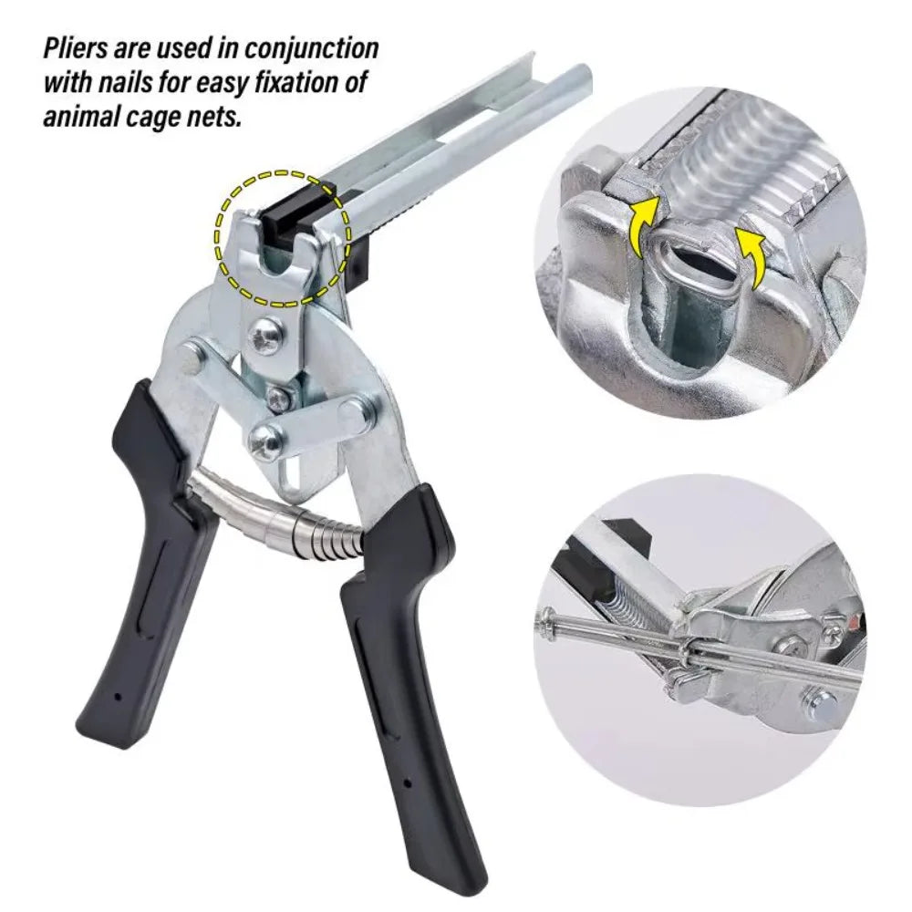 Hog Ring Plier Tool for Bird & Poultry Cages