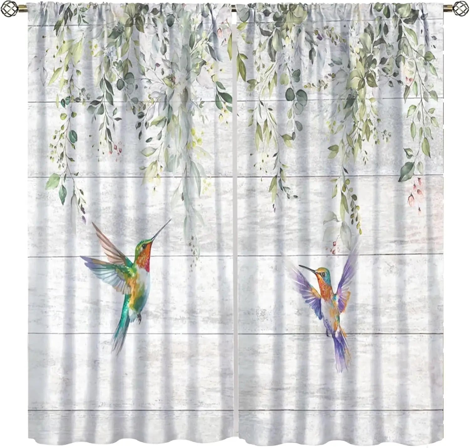 Parrot Window Curtains - 2 Panels