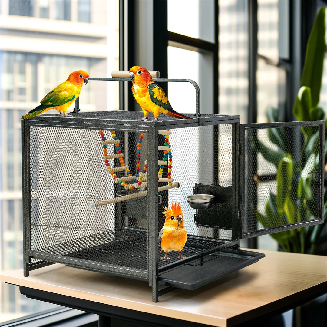 Portable Bird Cage Travel Carrier Cage Playpen