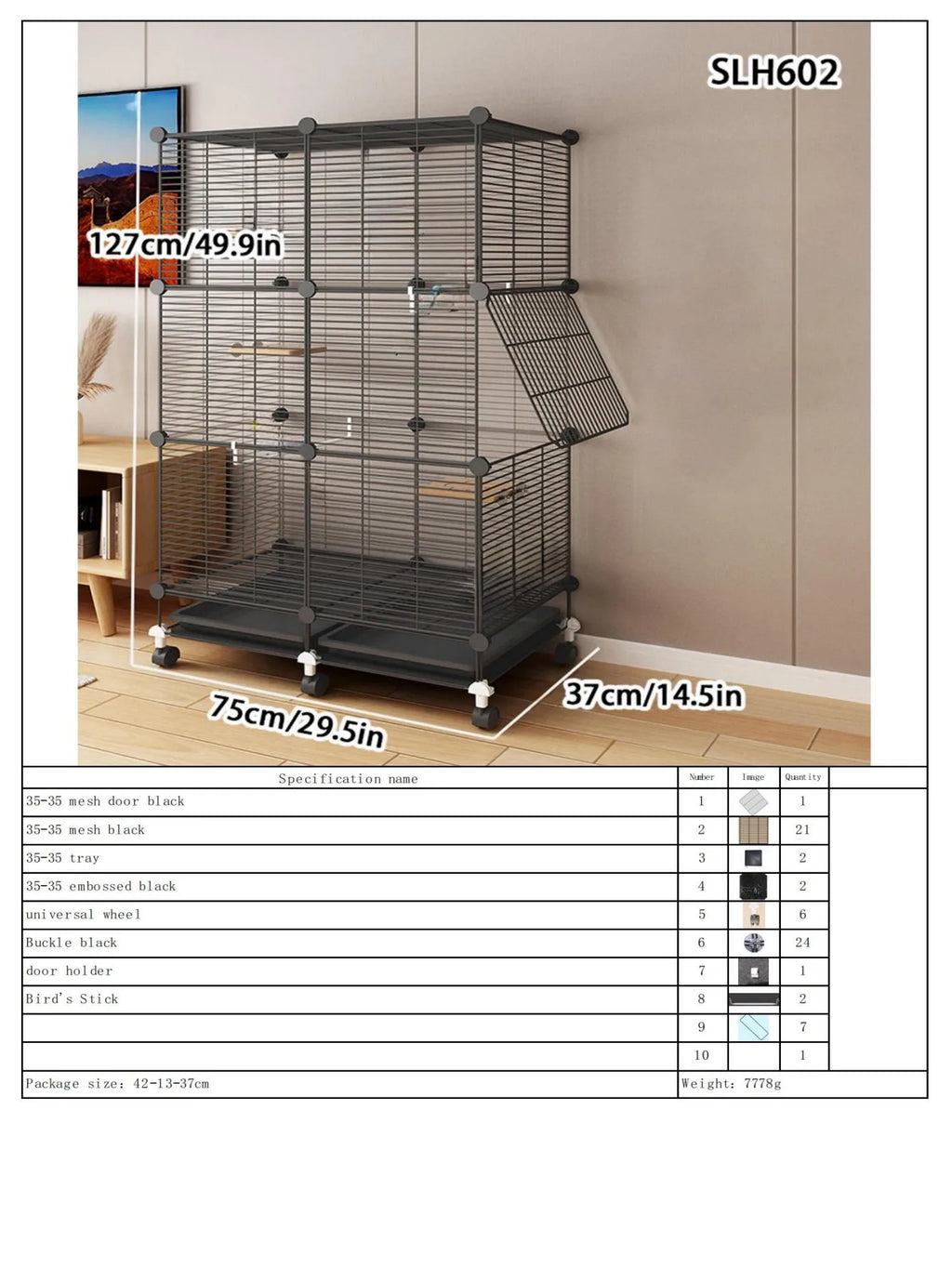 Large Multi-Layer Breeding Cage with Drawer
