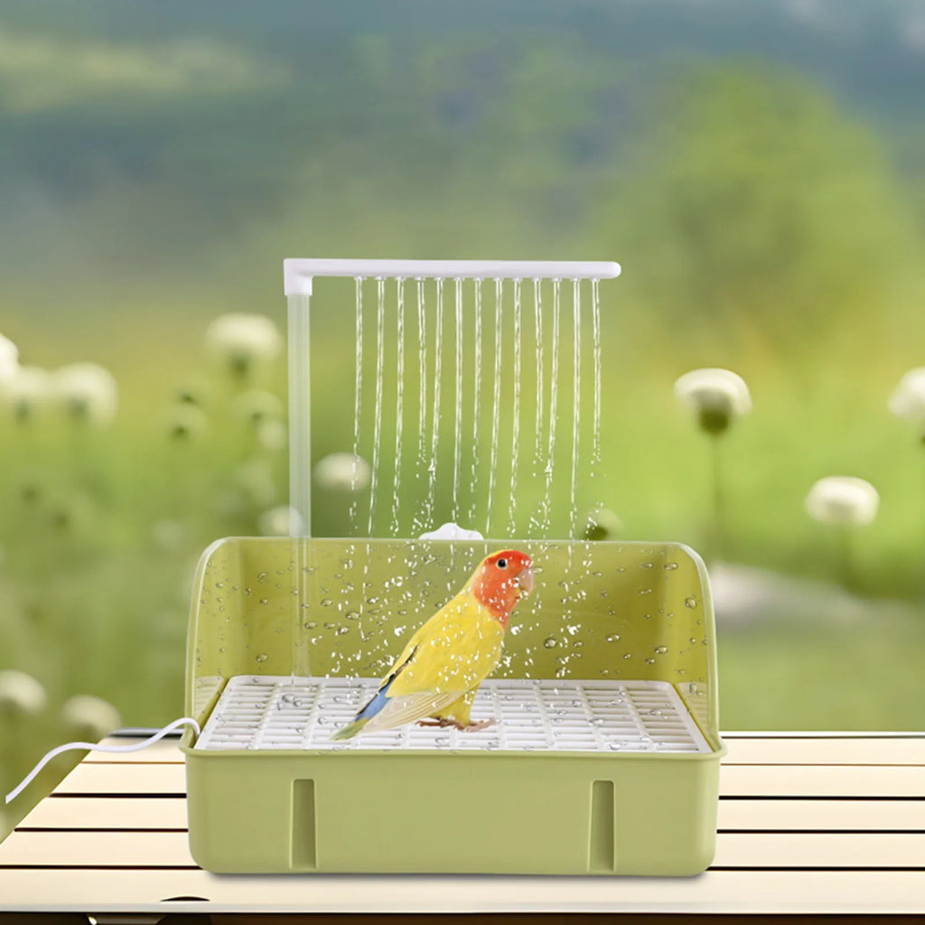 Parrot Shower Basin with Automatic Water Circulation