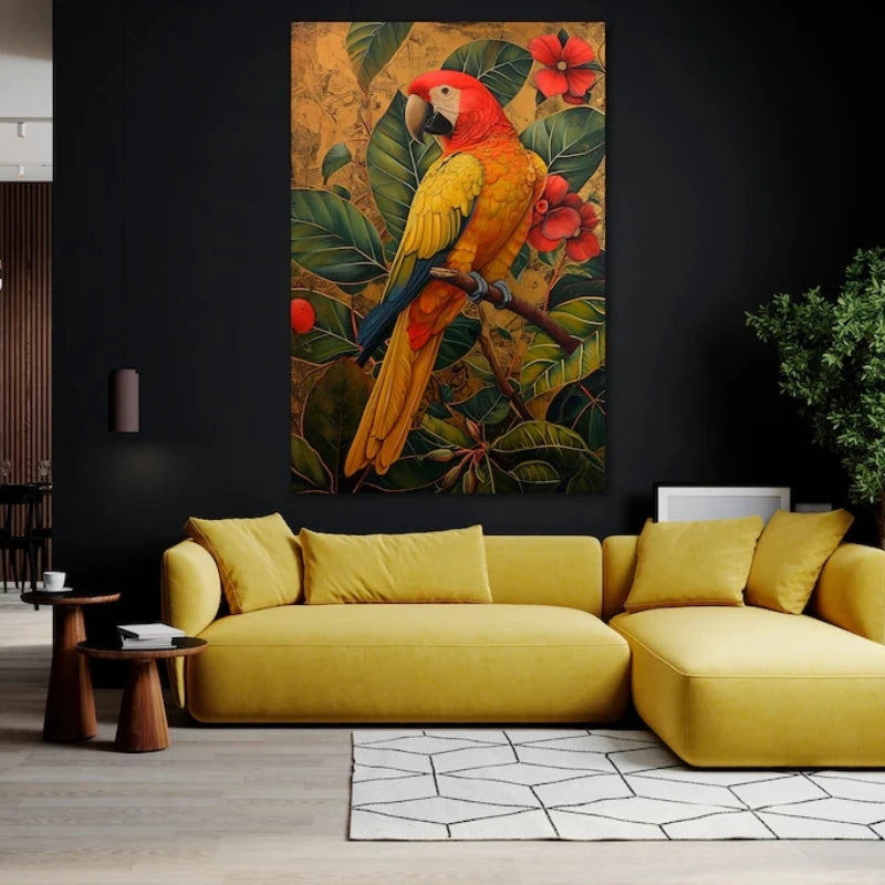 Tropical Bird Canvas Wall Art Print