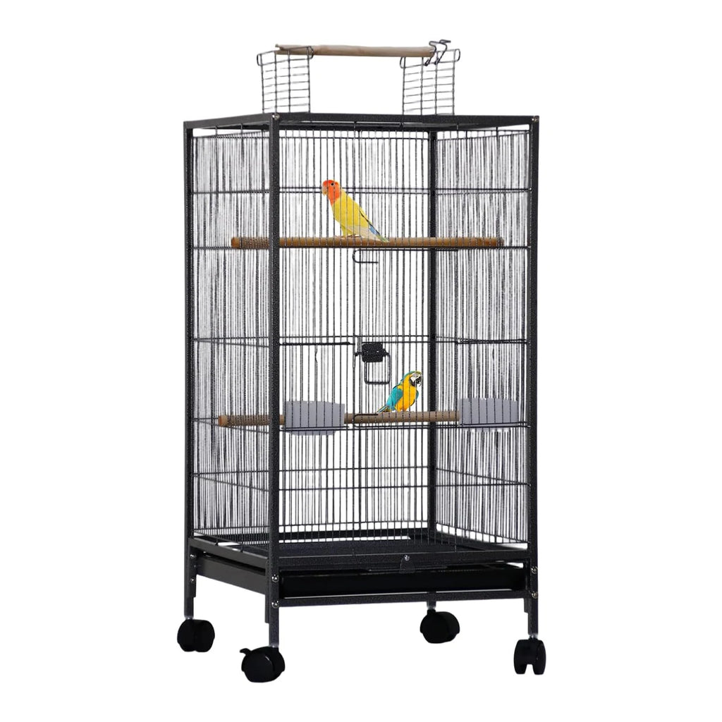101cm Open-Top Bird Cage with Rolling Stand