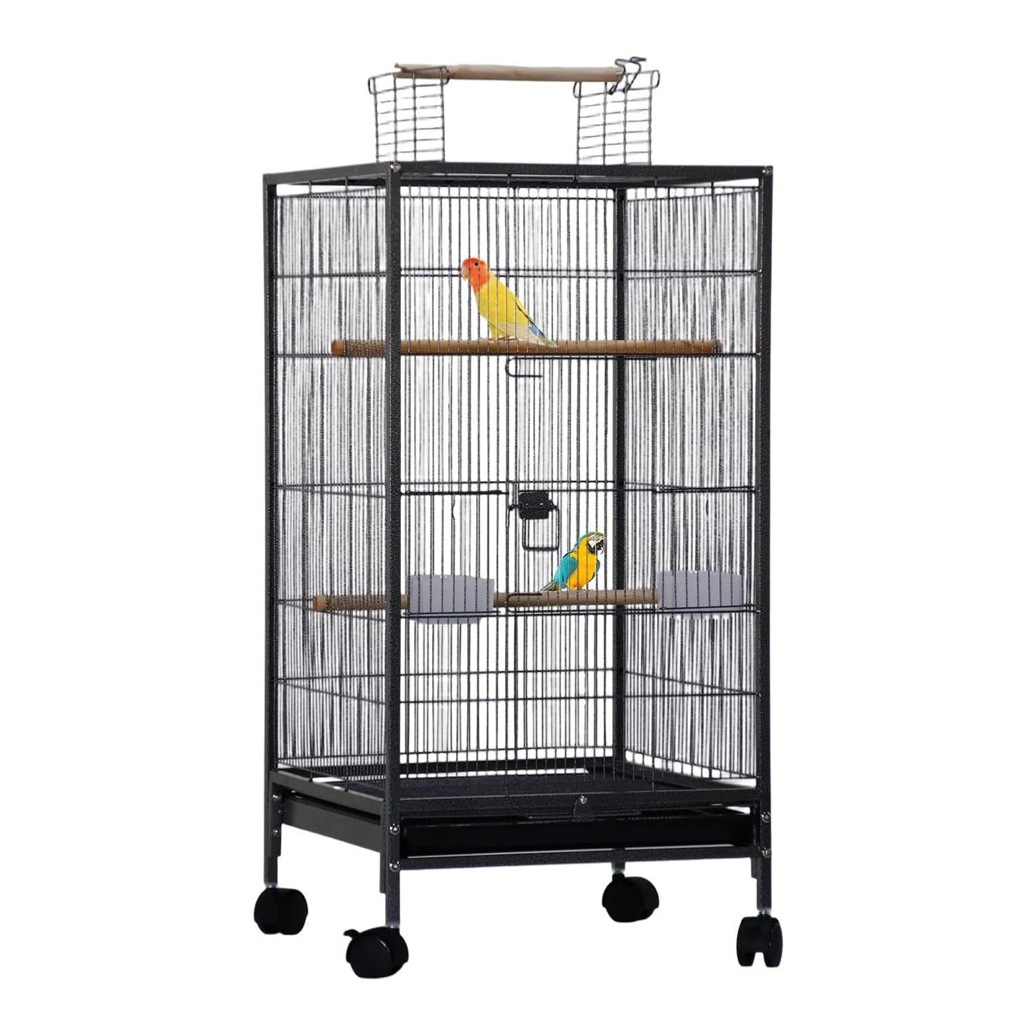 101cm Open-Top Bird Cage with Rolling Stand