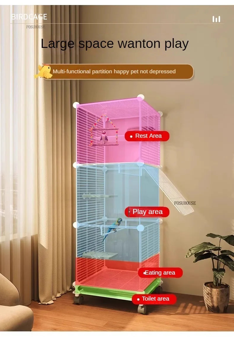 Modern Transparent Parrot Villa