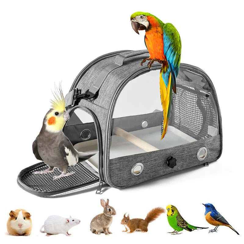 Bird Travel Carrier with Tray - Portable