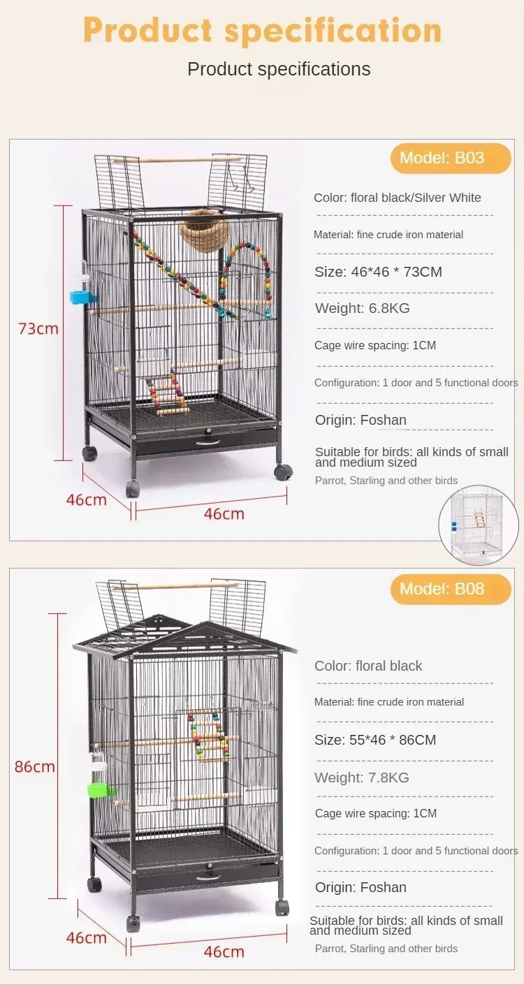 Luxury Villa Breeding Cage for Canaries & Parrots